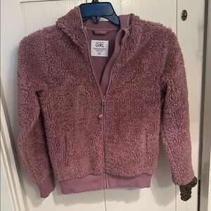 Athleta Girls lavender fleece jacket